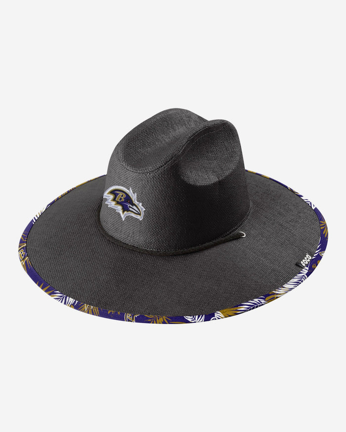 Baltimore Ravens Team Color Straw Hat FOCO - FOCO.com