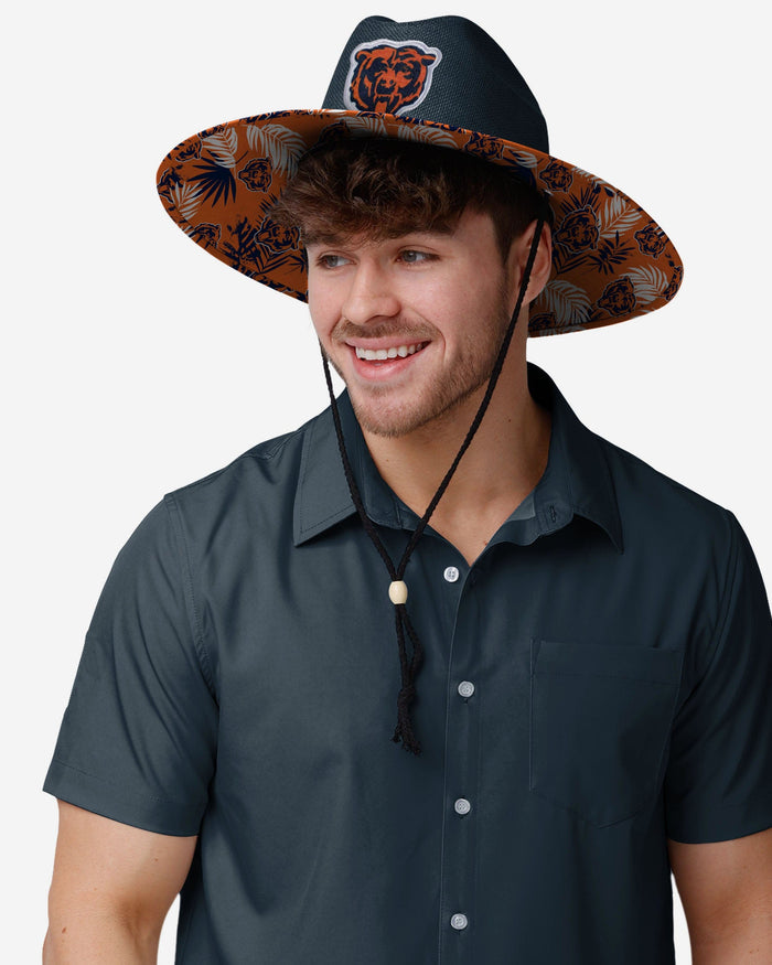 Chicago Bears Team Color Straw Hat FOCO - FOCO.com