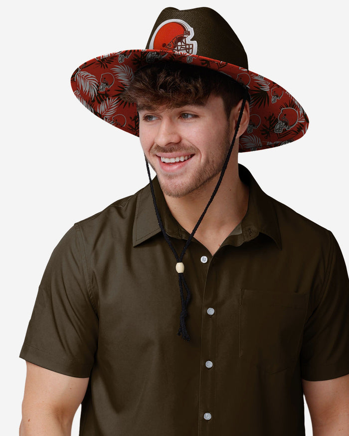 Cleveland Browns Team Color Straw Hat FOCO - FOCO.com