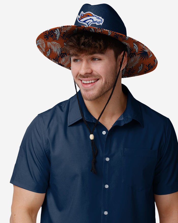 Denver Broncos Team Color Straw Hat FOCO - FOCO.com