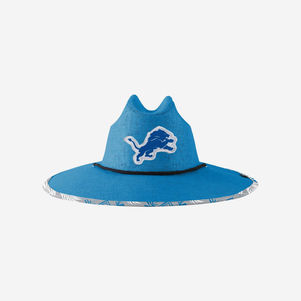 Detroit Lions Team Color Straw Hat FOCO - FOCO.com