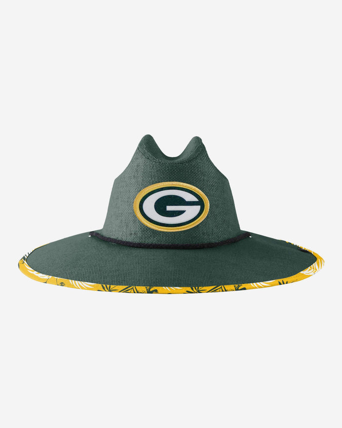 Green Bay Packers Team Color Straw Hat FOCO - FOCO.com