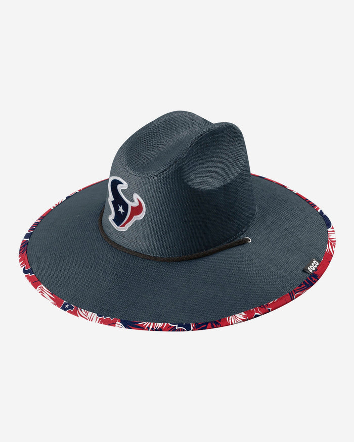 Houston Texans Team Color Straw Hat FOCO - FOCO.com