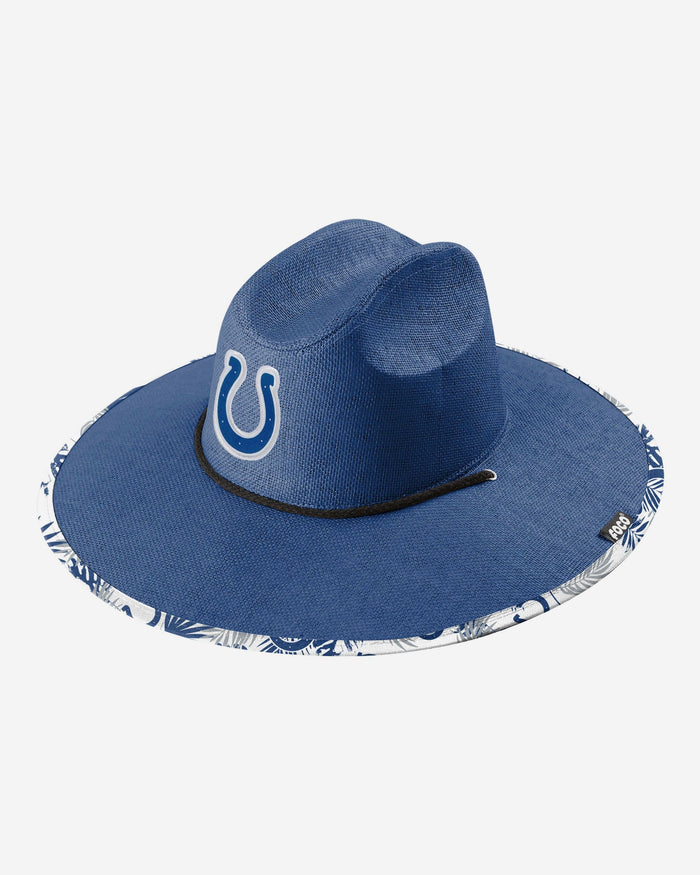 Indianapolis Colts Team Color Straw Hat FOCO - FOCO.com