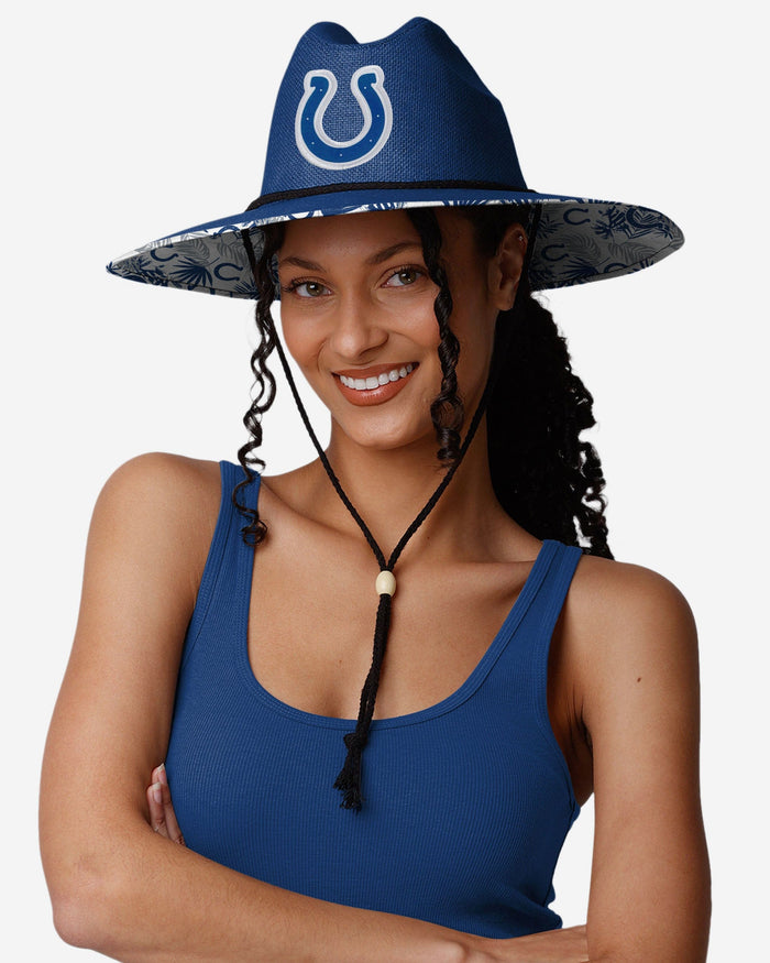 Indianapolis Colts Team Color Straw Hat FOCO - FOCO.com