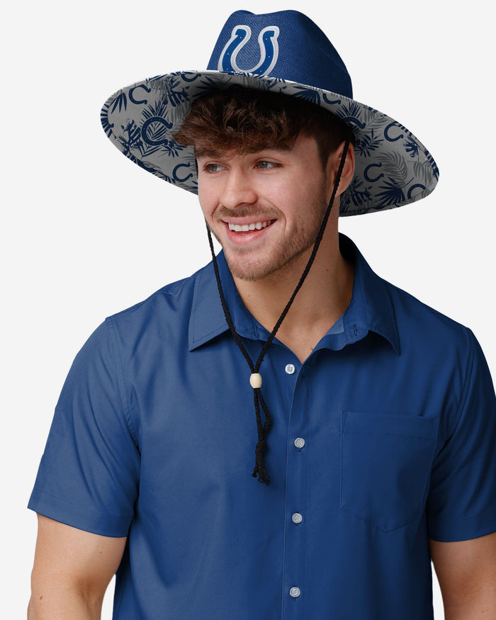 Indianapolis Colts Team Color Straw Hat FOCO - FOCO.com