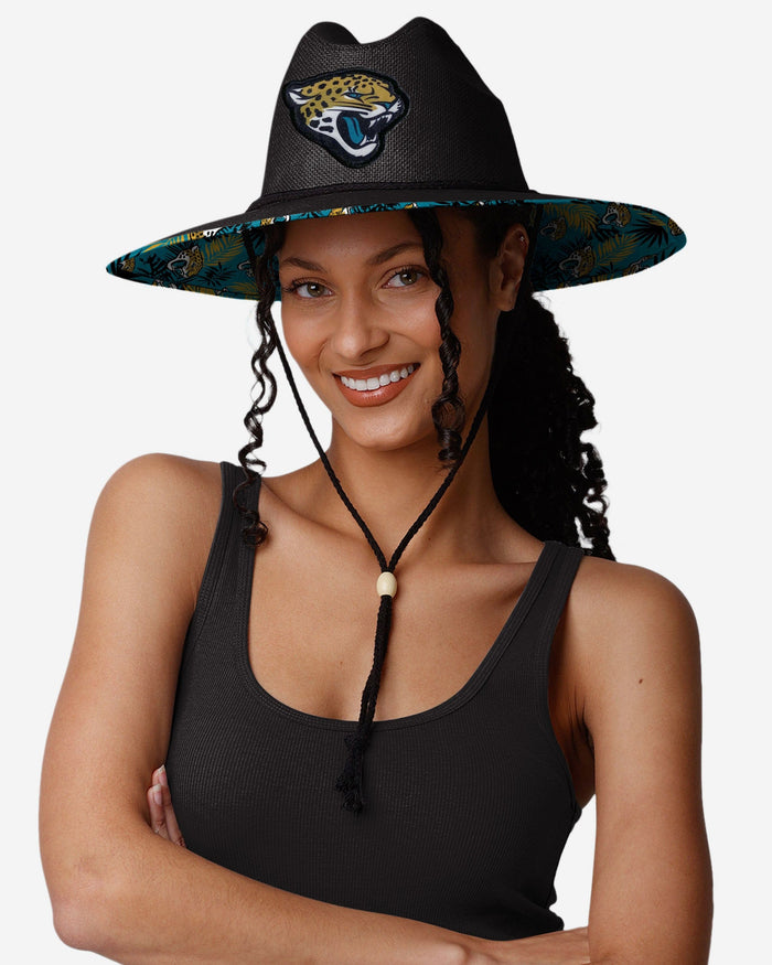 Jacksonville Jaguars Team Color Straw Hat FOCO - FOCO.com