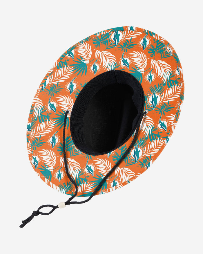 Miami Dolphins Team Color Straw Hat FOCO - FOCO.com