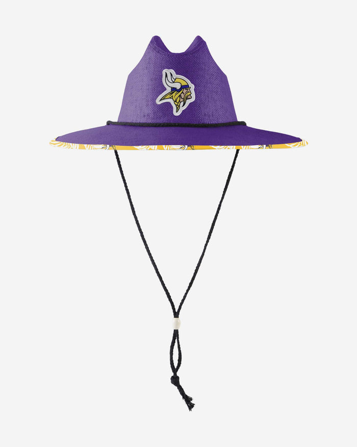 Minnesota Vikings Team Color Straw Hat FOCO - FOCO.com