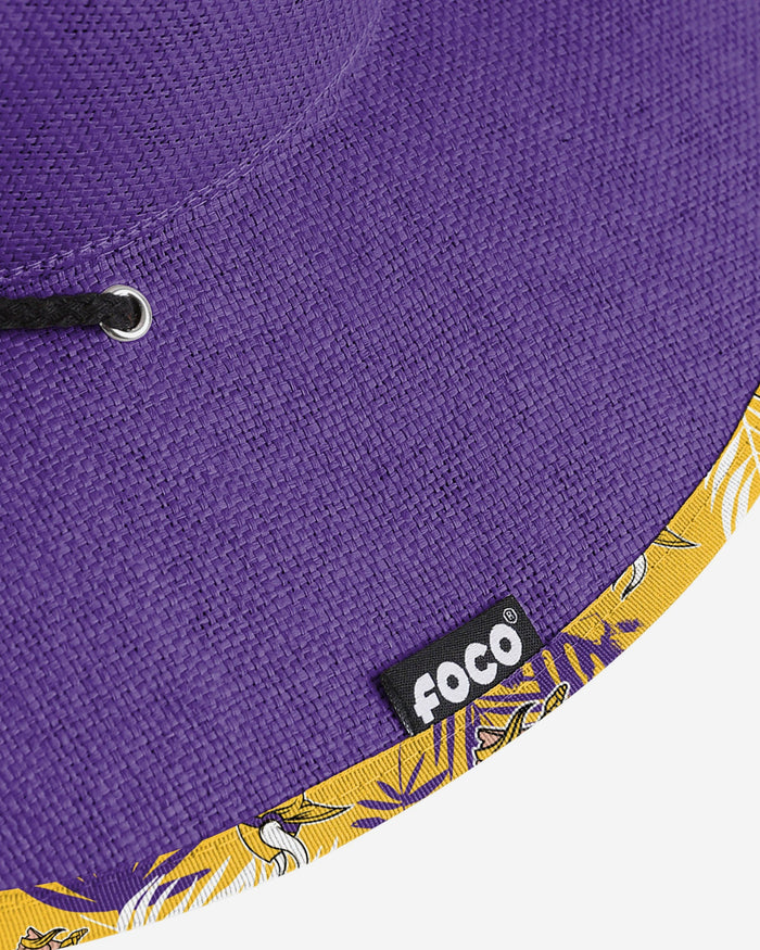 Minnesota Vikings Team Color Straw Hat FOCO - FOCO.com