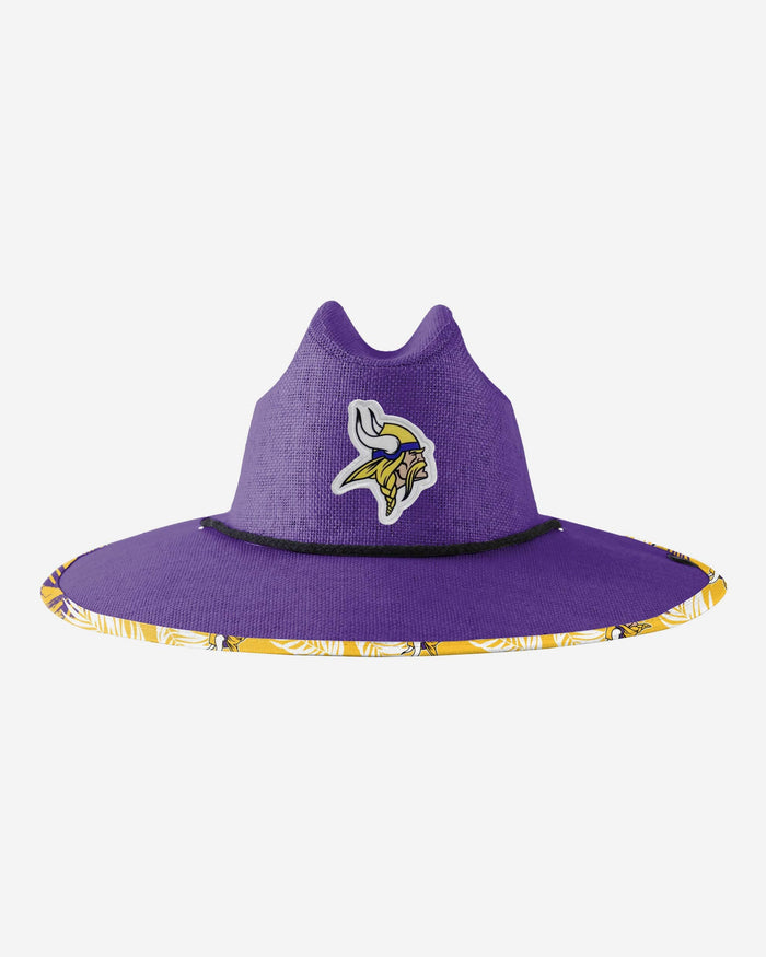 Minnesota Vikings Team Color Straw Hat FOCO - FOCO.com