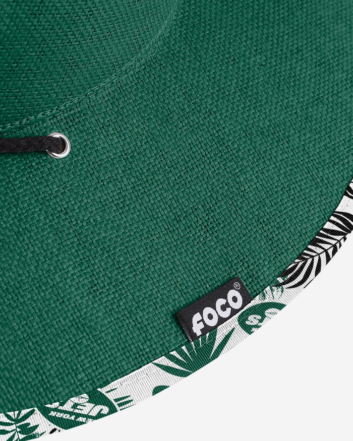 New York Jets Team Color Straw Hat FOCO - FOCO.com