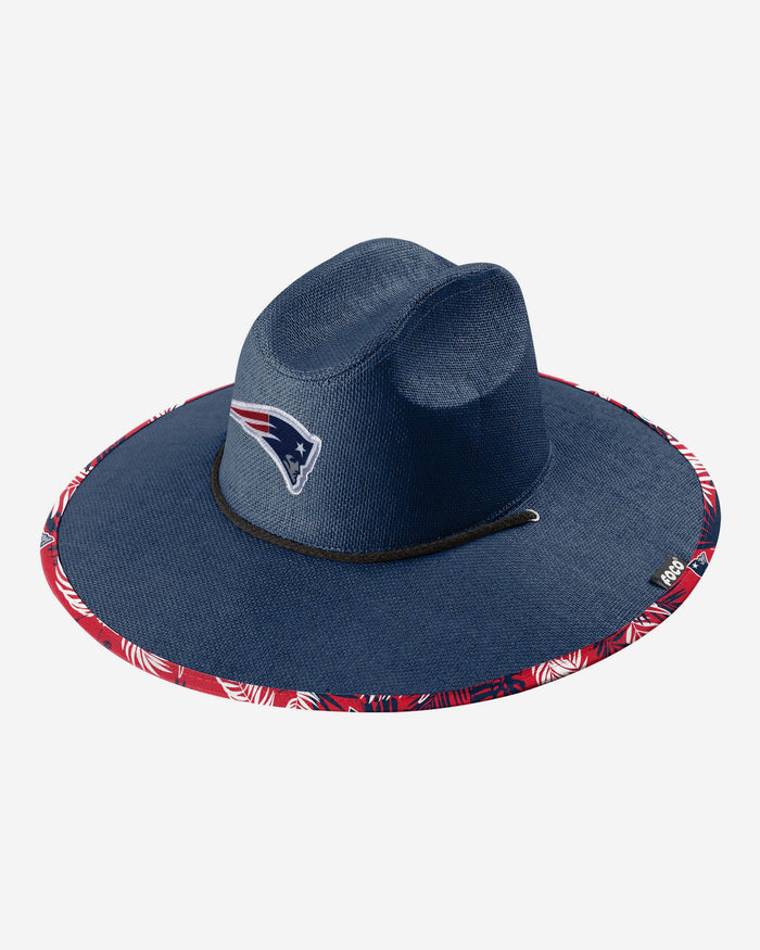 New England Patriots Team Color Straw Hat FOCO - FOCO.com