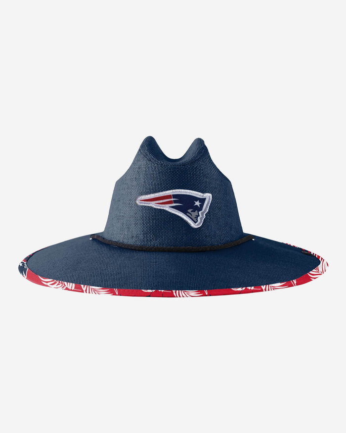 New England Patriots Team Color Straw Hat FOCO - FOCO.com