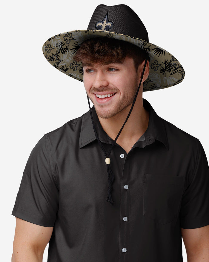 New Orleans Saints Team Color Straw Hat FOCO - FOCO.com