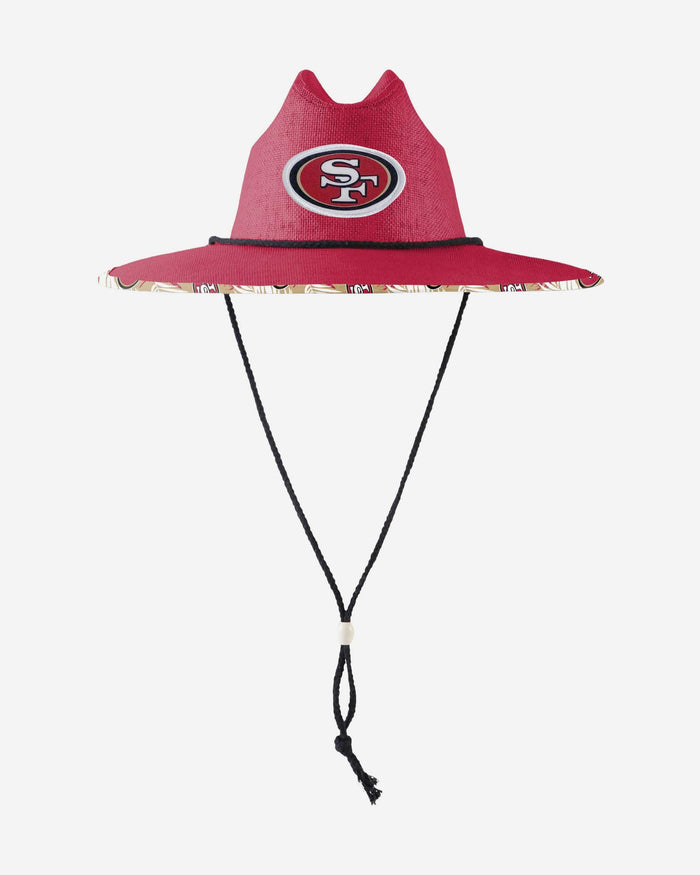 San Francisco 49ers Team Color Straw Hat FOCO - FOCO.com