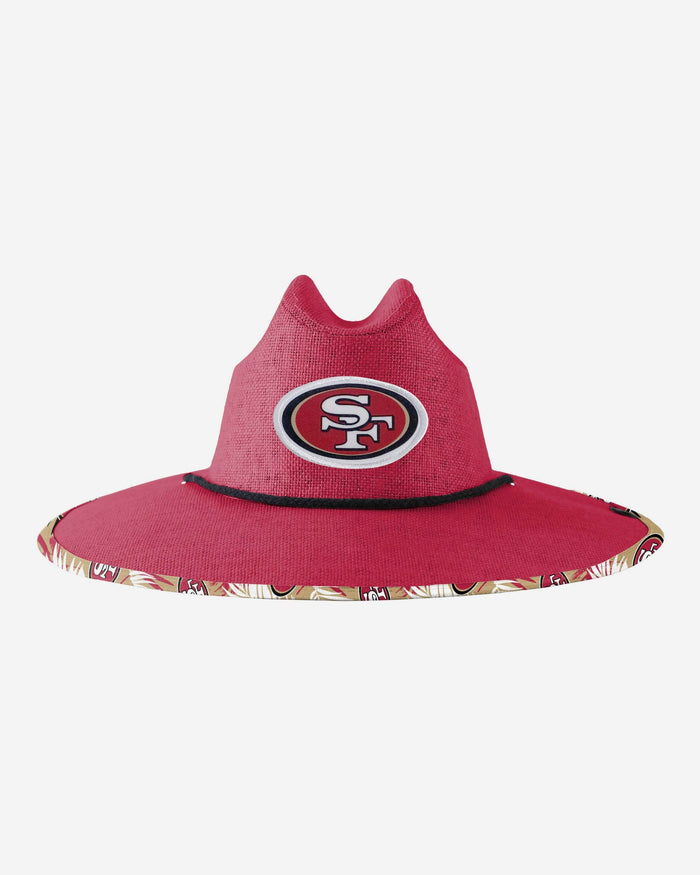 San Francisco 49ers Team Color Straw Hat FOCO - FOCO.com