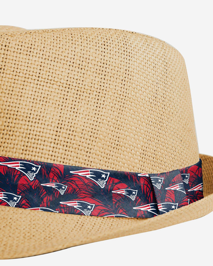 New England Patriots Trilby Straw Hat FOCO - FOCO.com