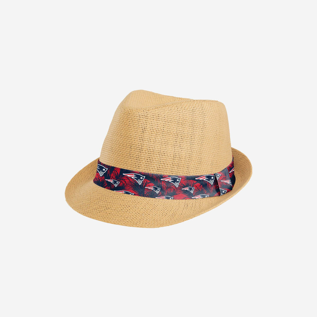 New England Patriots Trilby Straw Hat FOCO - FOCO.com