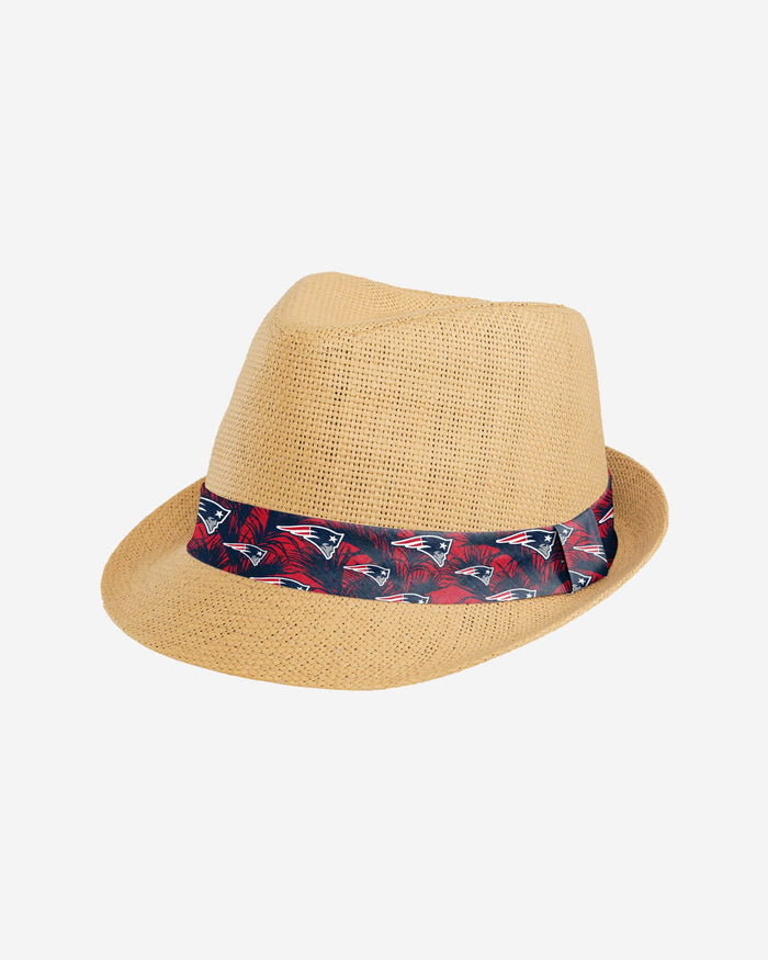 New England Patriots Trilby Straw Hat FOCO - FOCO.com