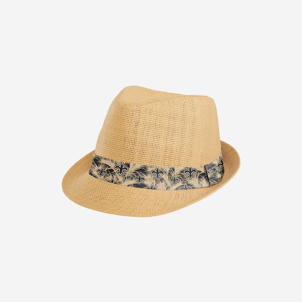 New Orleans Saints Trilby Straw Hat FOCO - FOCO.com