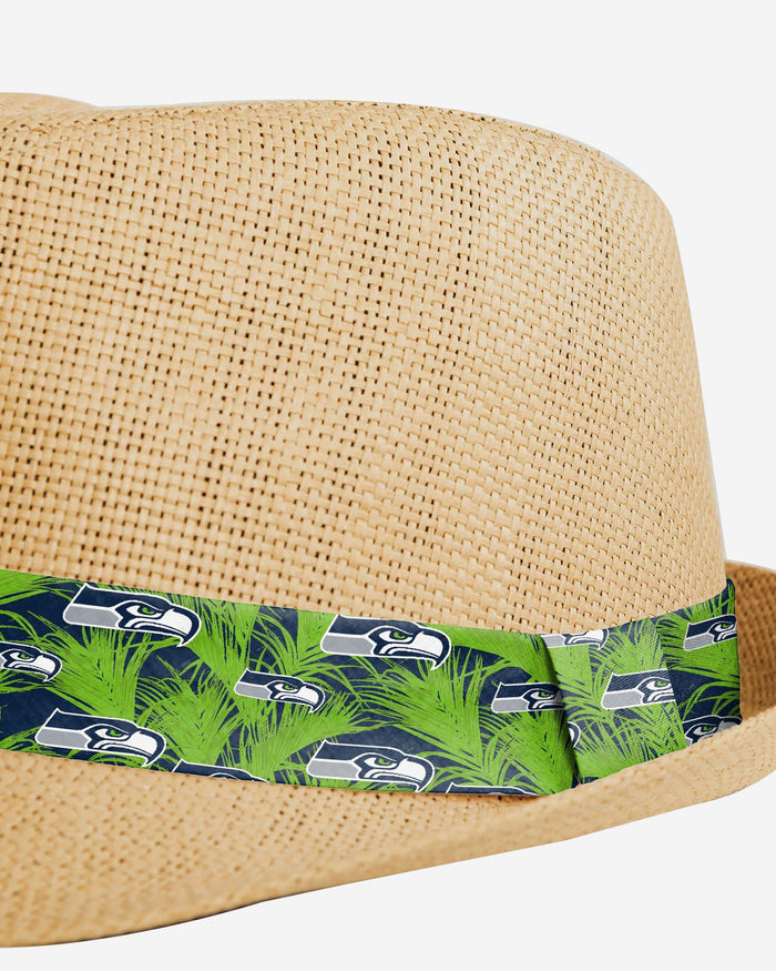 Seattle Seahawks Trilby Straw Hat FOCO - FOCO.com