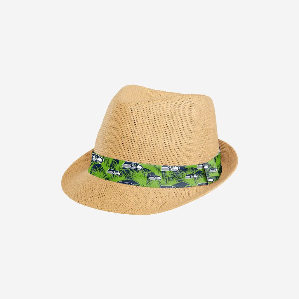 Seattle Seahawks Trilby Straw Hat FOCO - FOCO.com