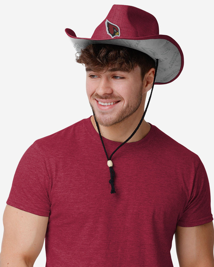 Arizona Cardinals Team Stripe Cowboy Hat FOCO - FOCO.com