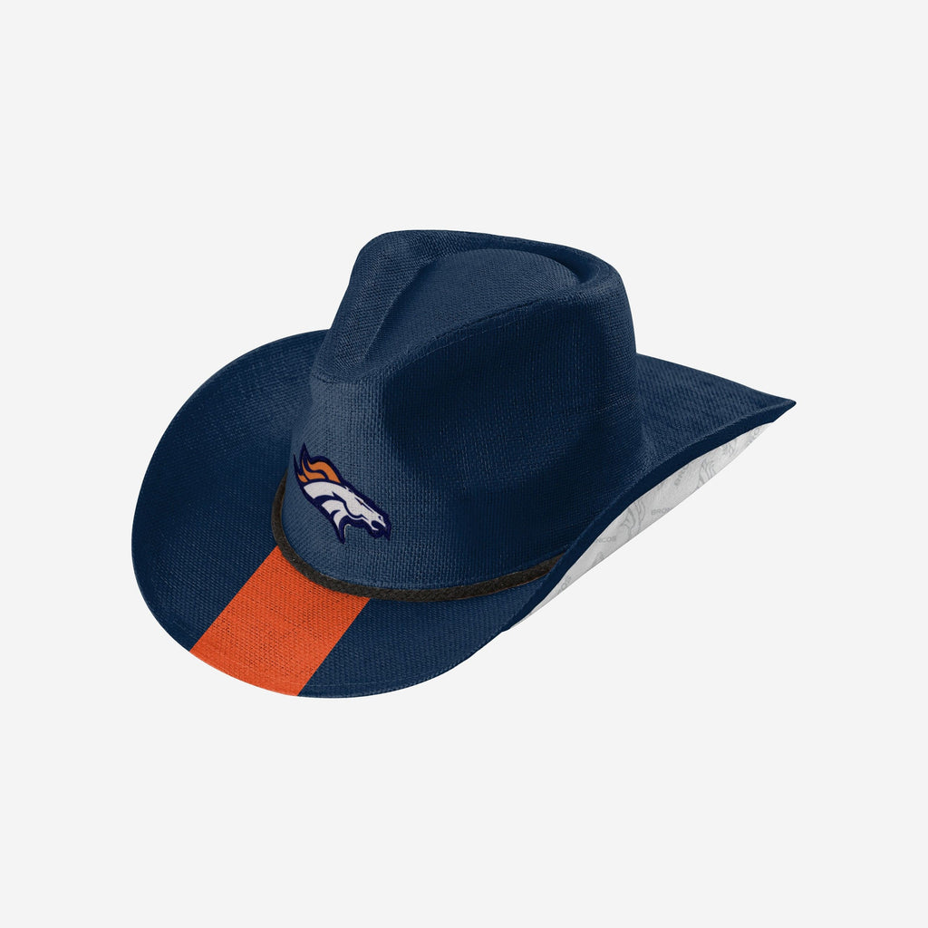 Denver Broncos Team Stripe Cowboy Hat FOCO - FOCO.com