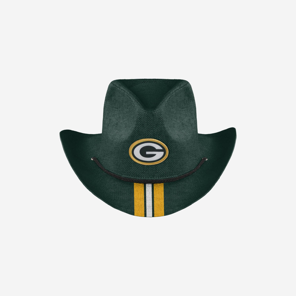 Green Bay Packers Team Stripe Cowboy Hat FOCO - FOCO.com