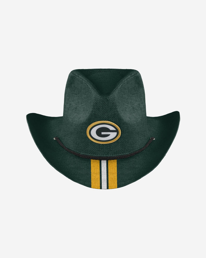 Green Bay Packers Team Stripe Cowboy Hat FOCO - FOCO.com