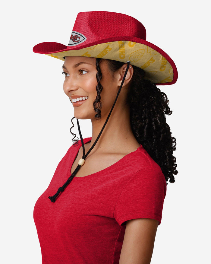 Kansas City Chiefs Team Stripe Cowboy Hat FOCO - FOCO.com