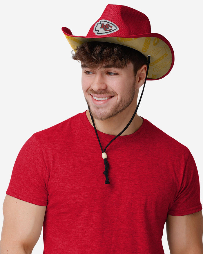 Kansas City Chiefs Team Stripe Cowboy Hat FOCO - FOCO.com