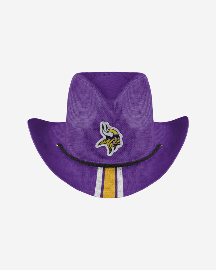 Minnesota Vikings Team Stripe Cowboy Hat FOCO - FOCO.com