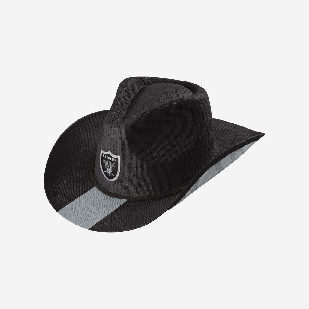 Las Vegas Raiders Team Stripe Cowboy Hat FOCO - FOCO.com
