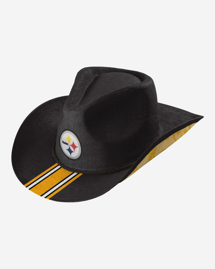 Pittsburgh Steelers Team Stripe Cowboy Hat FOCO - FOCO.com