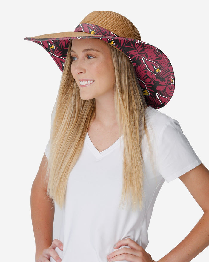 Arizona Cardinals Womens Floral Straw Hat FOCO - FOCO.com