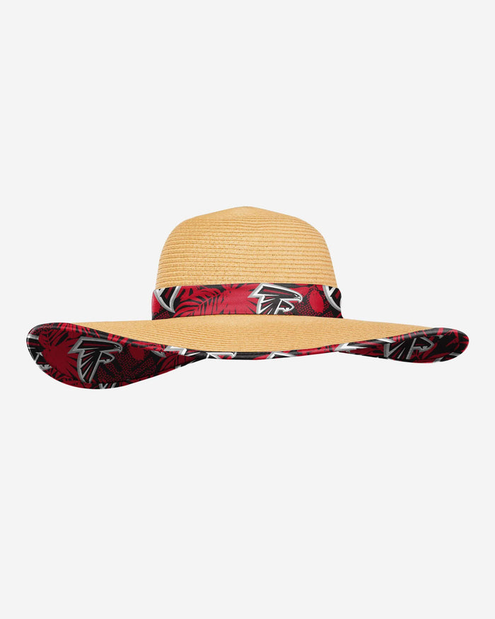 Atlanta Falcons Womens Floral Straw Hat FOCO - FOCO.com