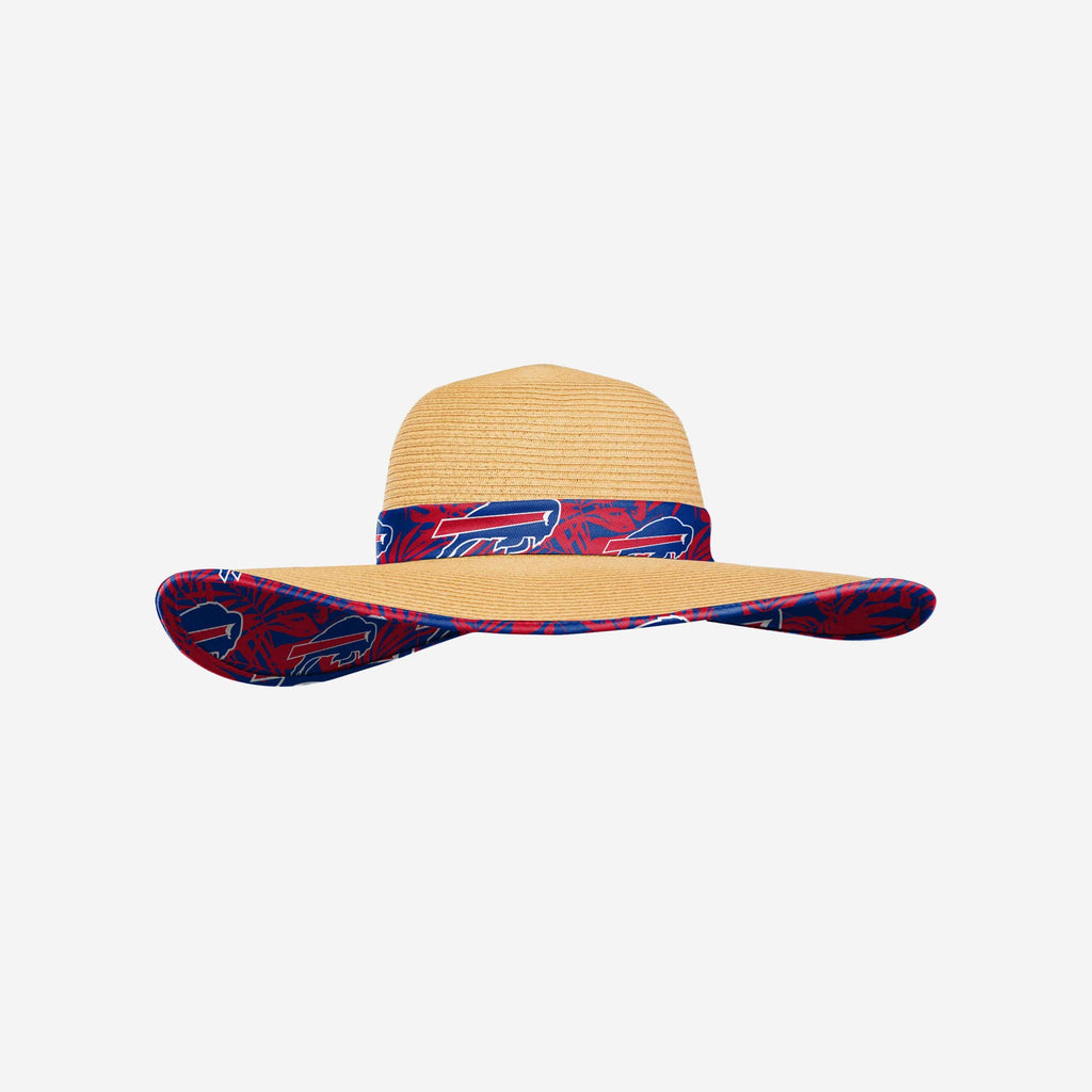 Buffalo Bills Womens Floral Straw Hat FOCO - FOCO.com