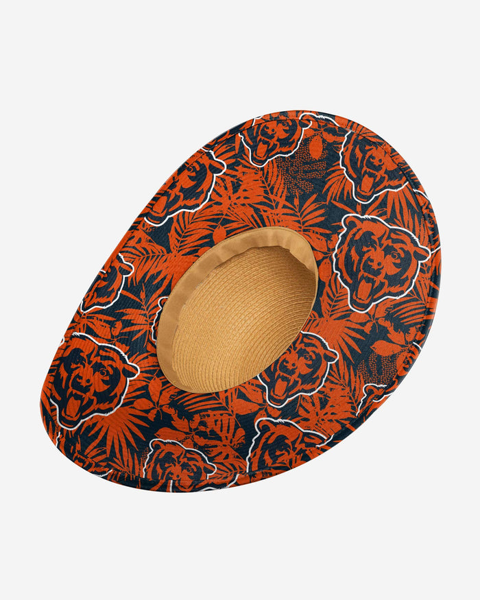 Chicago Bears Womens Floral Straw Hat FOCO - FOCO.com