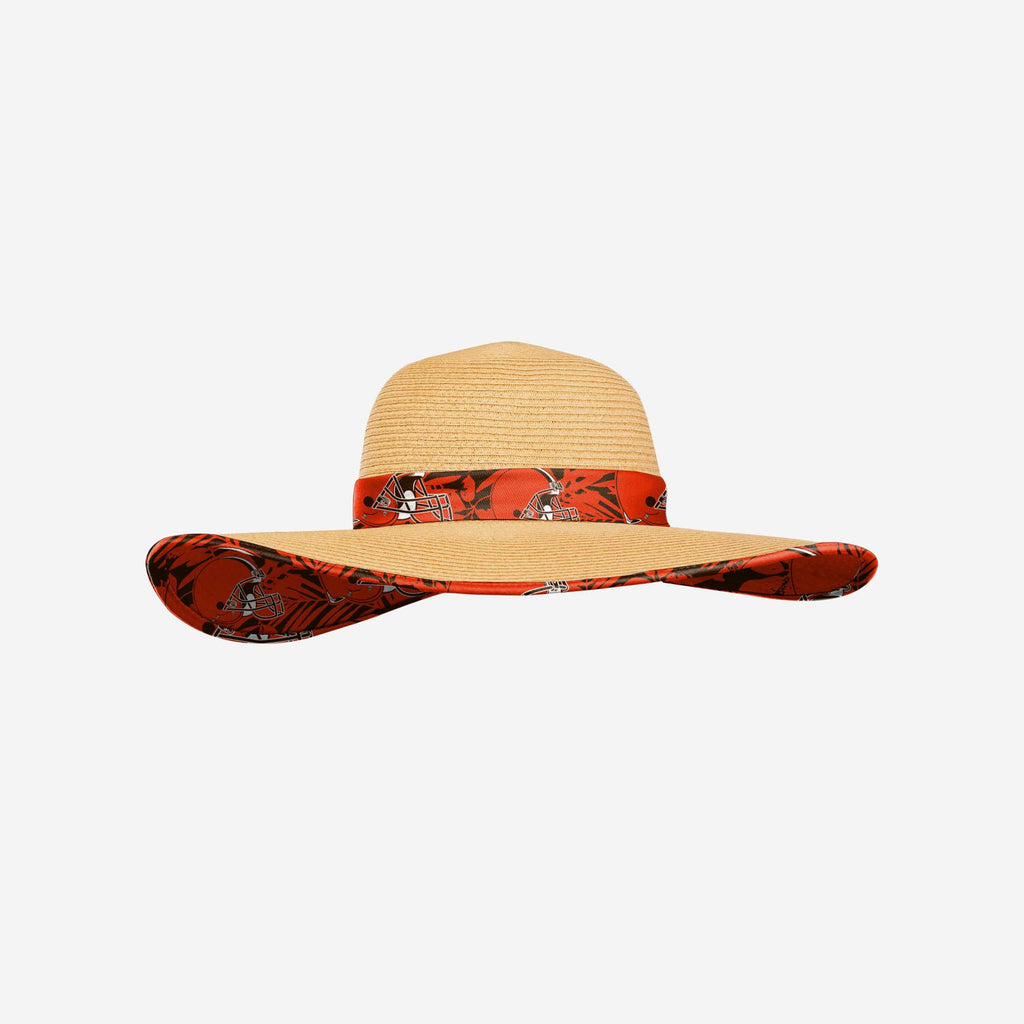 Cleveland Browns Original Womens Floral Straw Hat FOCO - FOCO.com