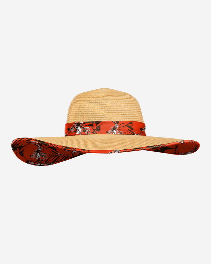 Cleveland Browns Original Womens Floral Straw Hat FOCO - FOCO.com