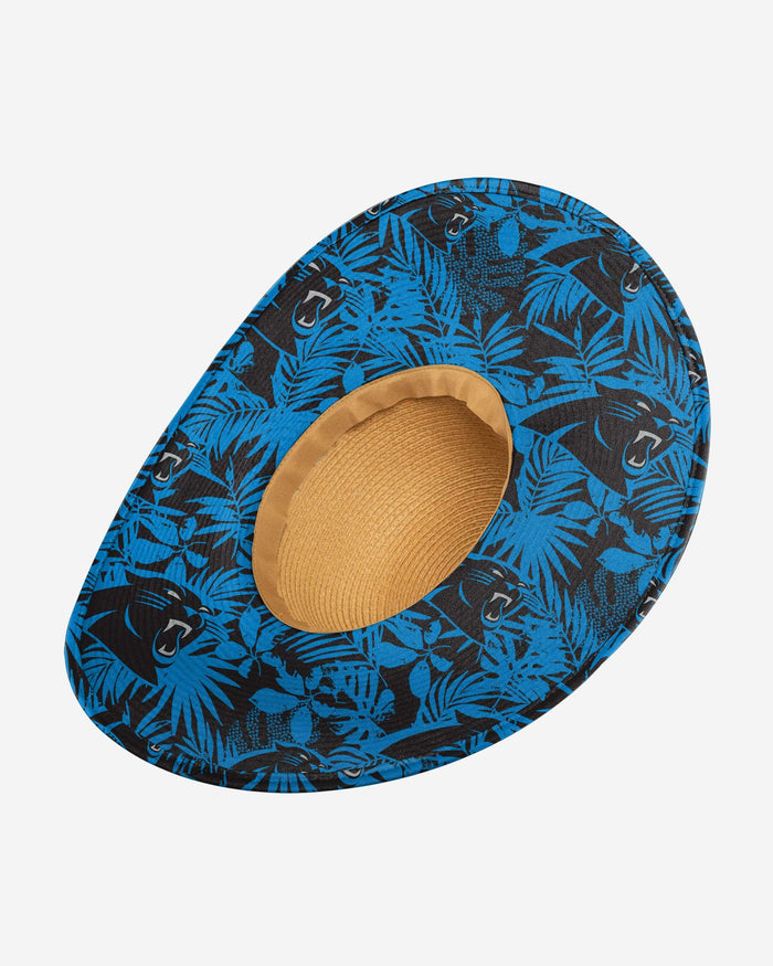 Carolina Panthers Womens Floral Straw Hat FOCO - FOCO.com