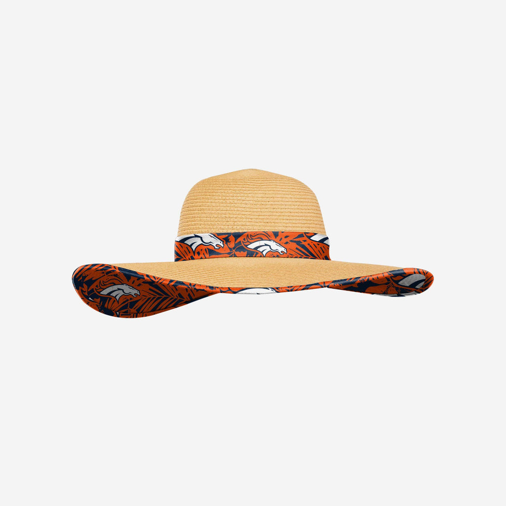 Denver Broncos Womens Floral Straw Hat FOCO - FOCO.com