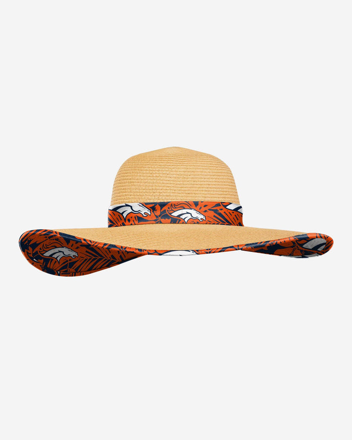 Denver Broncos Womens Floral Straw Hat FOCO - FOCO.com