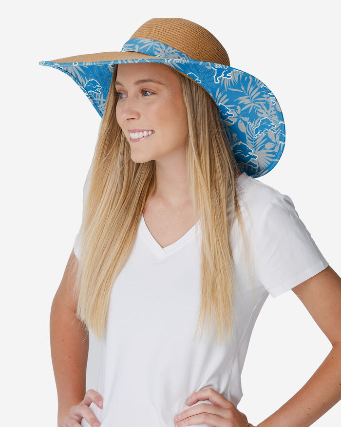 Detroit Lions Womens Floral Straw Hat FOCO - FOCO.com