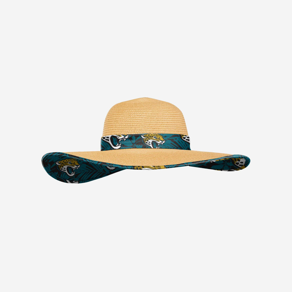 Jacksonville Jaguars Womens Floral Straw Hat FOCO - FOCO.com