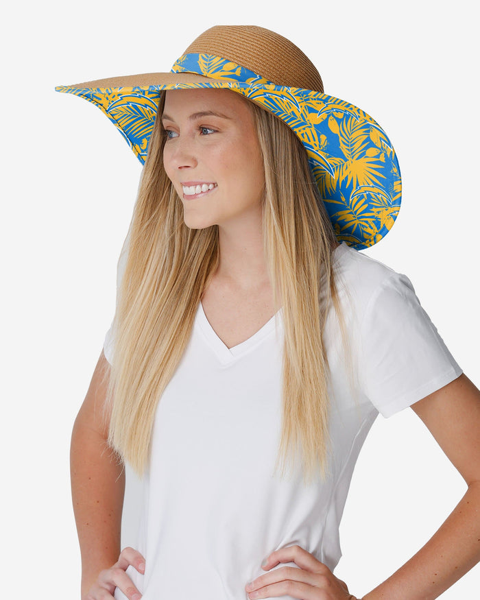 Los Angeles Chargers Womens Floral Straw Hat FOCO - FOCO.com