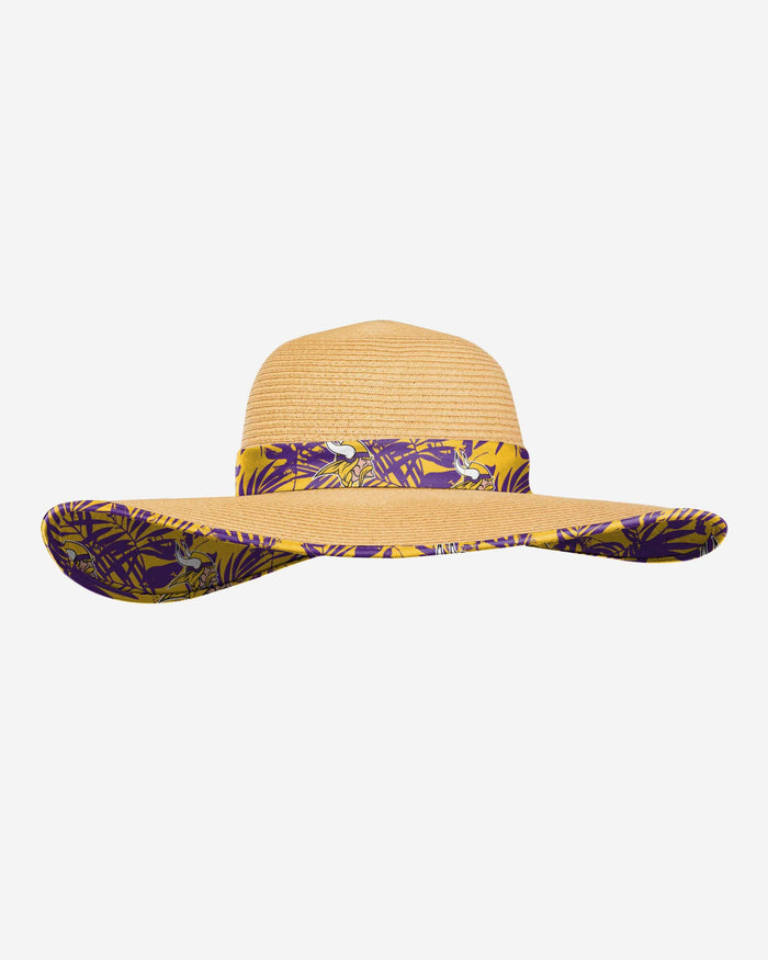 Minnesota Vikings Womens Floral Straw Hat FOCO - FOCO.com