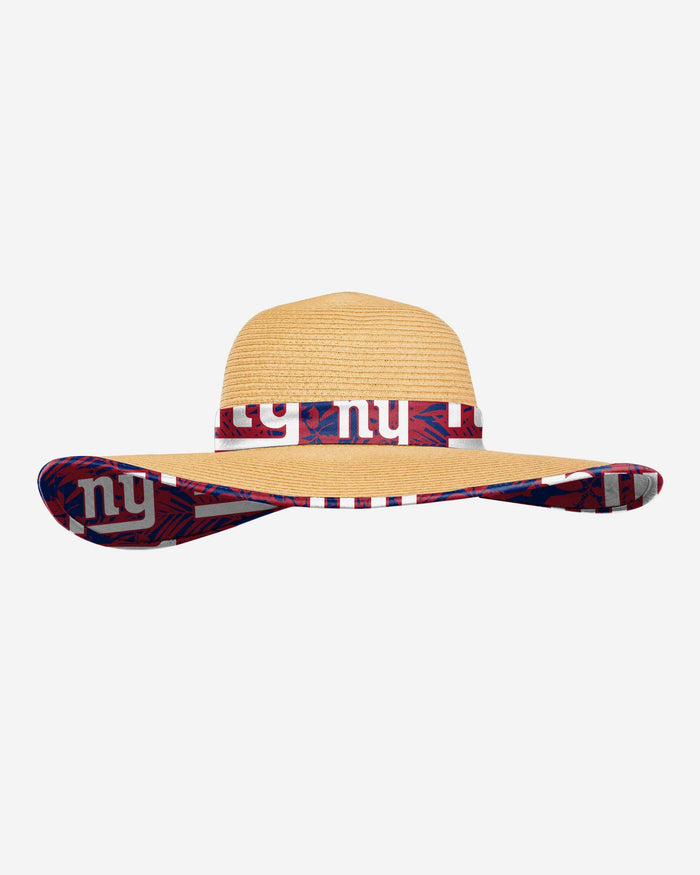 New York Giants Womens Floral Straw Hat FOCO - FOCO.com